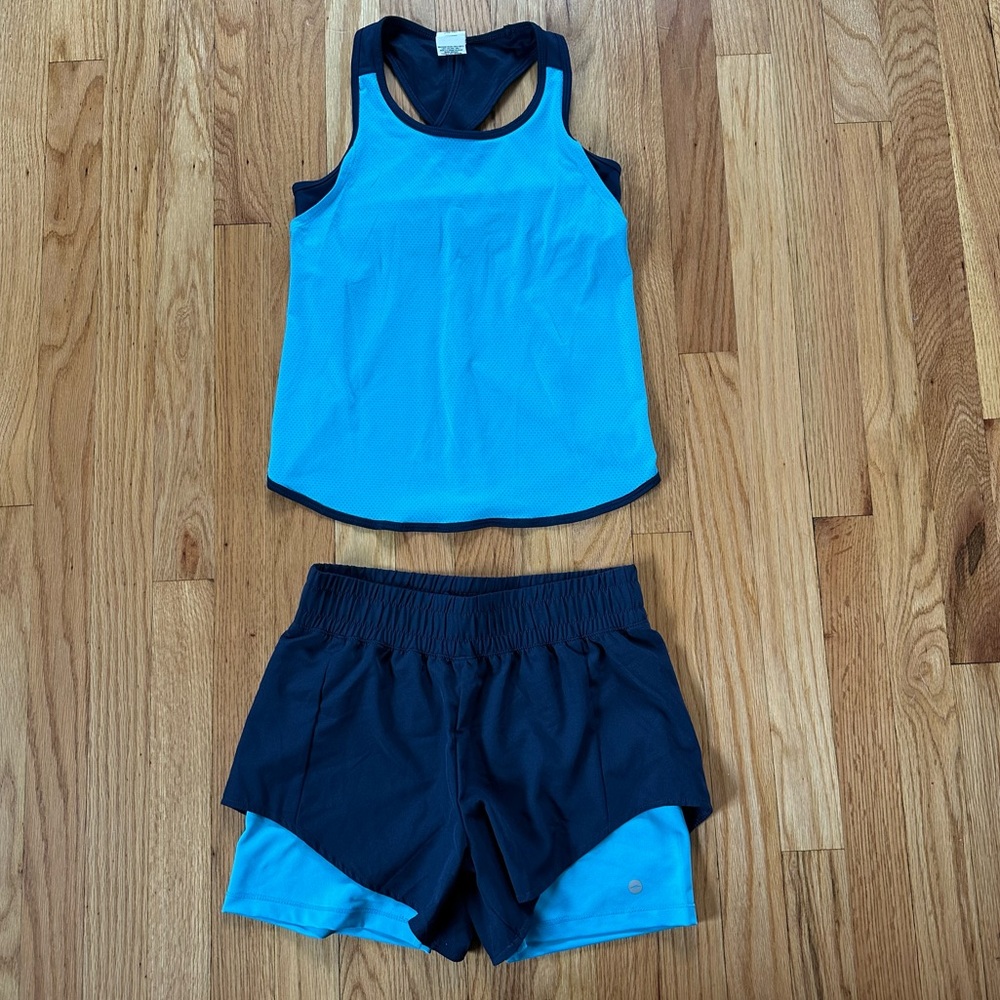 Avia Kids Active Tank Top and Shorts Set Navy Sz M